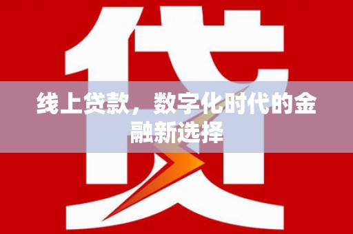 炉霍线上贷款，数字化时代的金融新选择