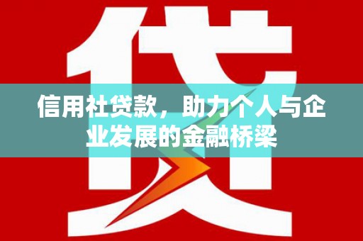 炉霍信用社贷款，助力个人与企业发展的金融桥梁