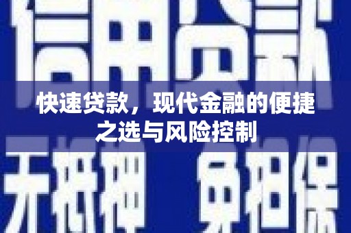 炉霍快速贷款，现代金融的便捷之选与风险控制