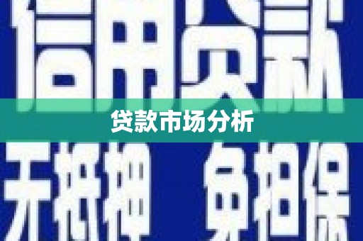 炉霍贷款市场分析