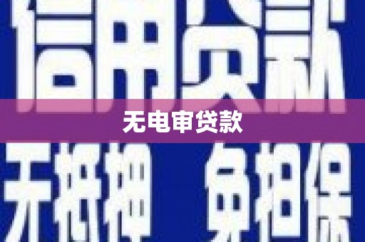 炉霍无电审贷款