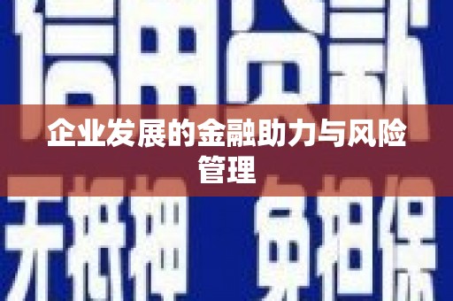 炉霍企业发展的金融助力与风险管理