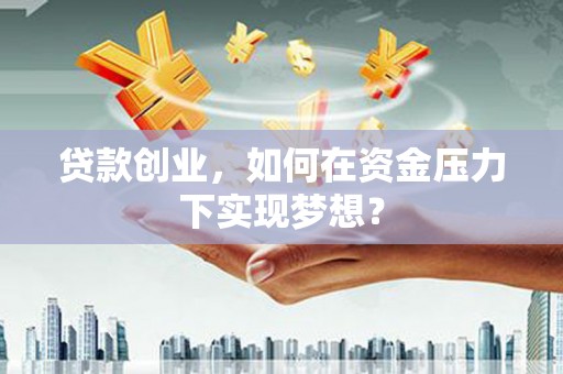 炉霍贷款创业，如何在资金压力下实现梦想？