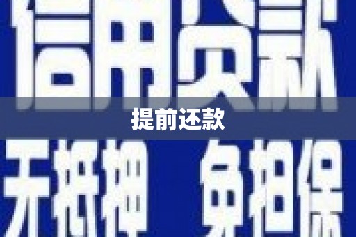 炉霍提前还款